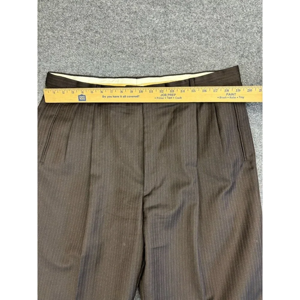 Zanieri 2 Piece Suit Men's 52 Jacket W38 x L31 Pants Brown‎ 100% Wool Italy Made